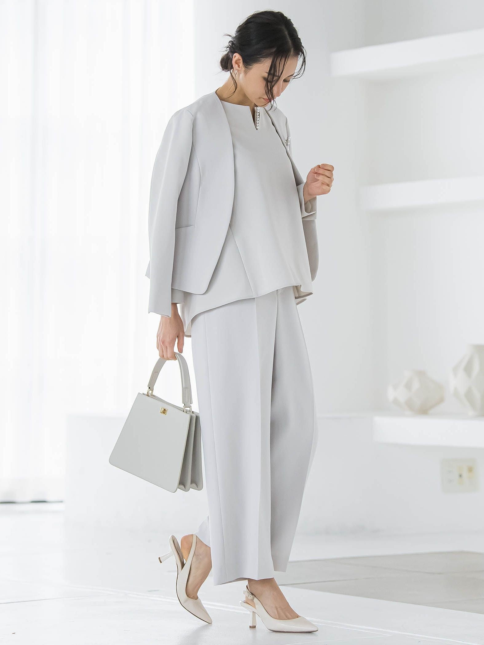 【WEB限定 13号】トリクシオンワイドパンツ≪セットアップ対応/手洗い可能≫