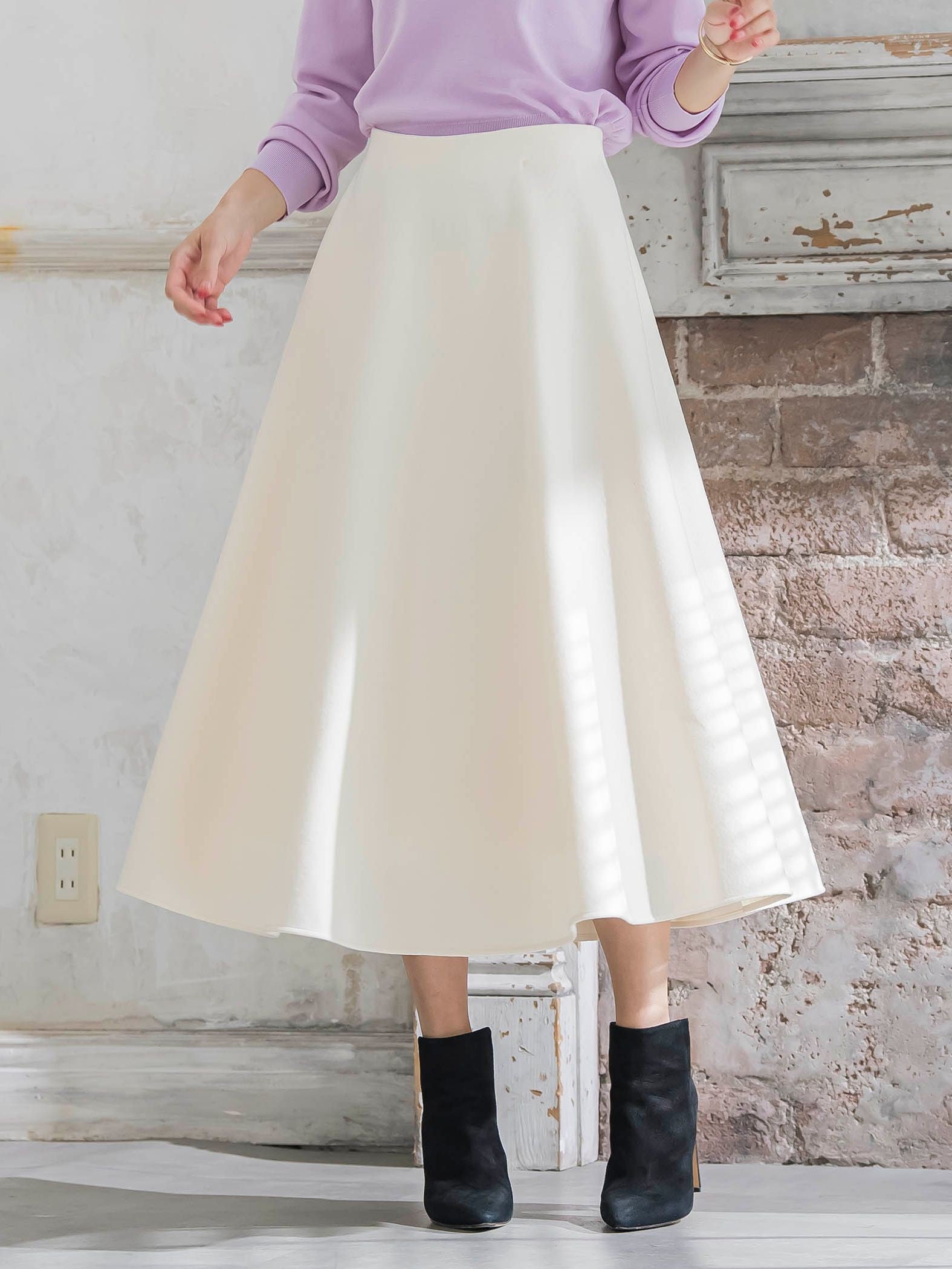 メルトンサーキュラースカート