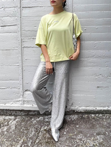 【ENIM BY VICKY】ハイゲージENIMロゴ刺繍Tシャツ《手洗い可能》