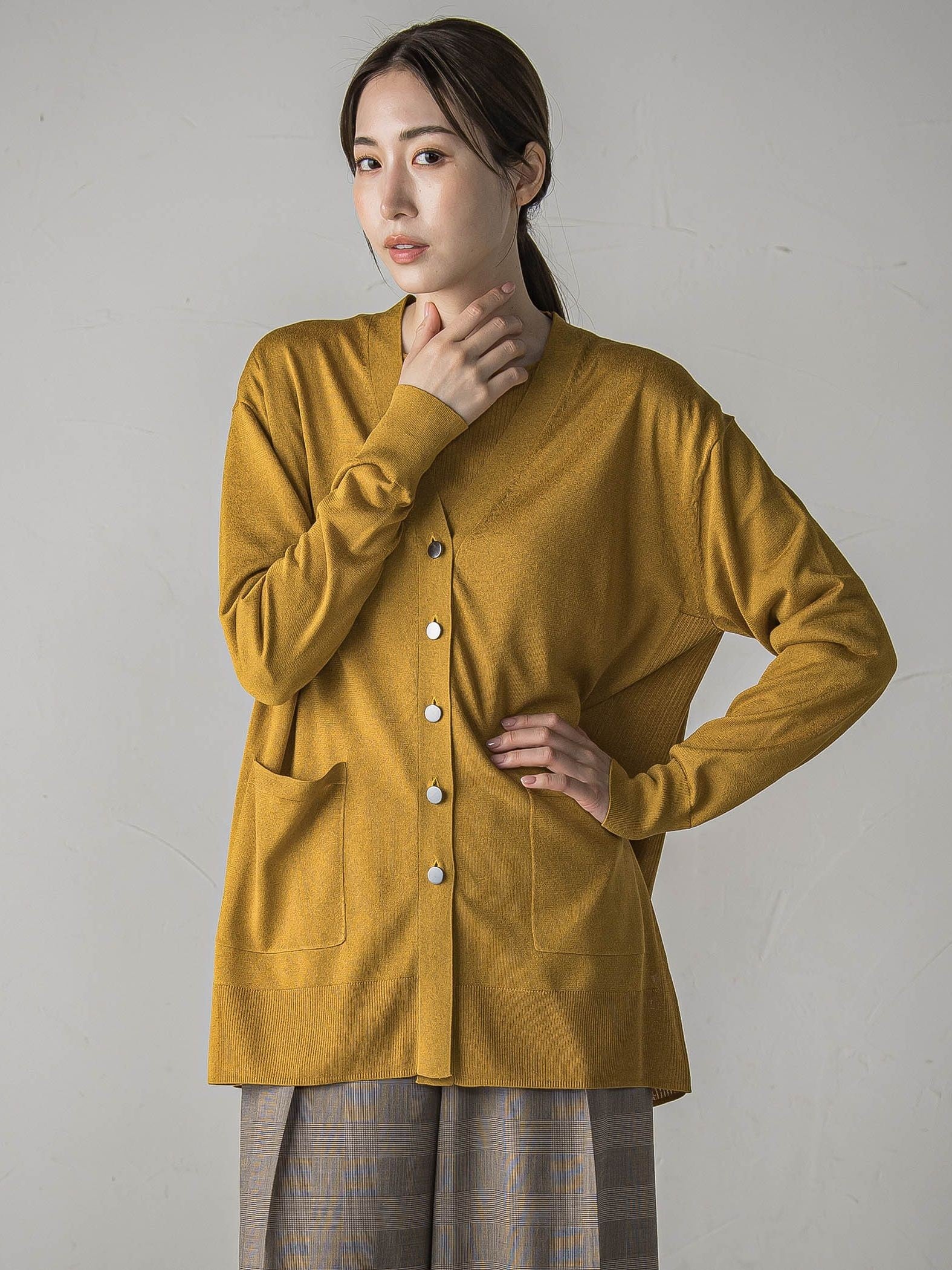 【極】SARIニットカーディガン≪手洗い可能≫