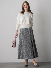 アシメパールビジューニット