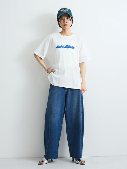 さがら刺繍ロゴTシャツ≪洗濯機で洗える≫