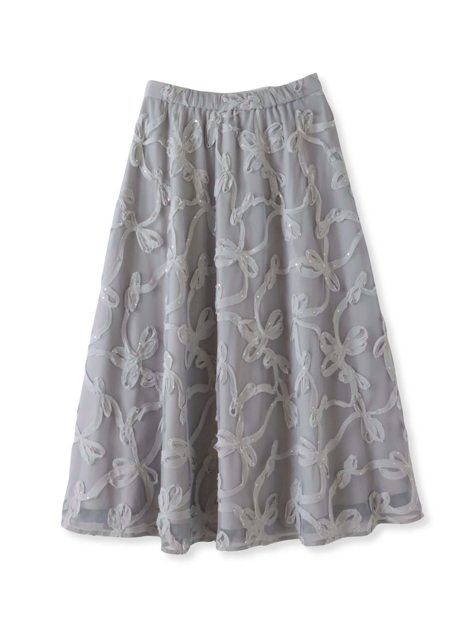 スパンコールテープチュールスカート