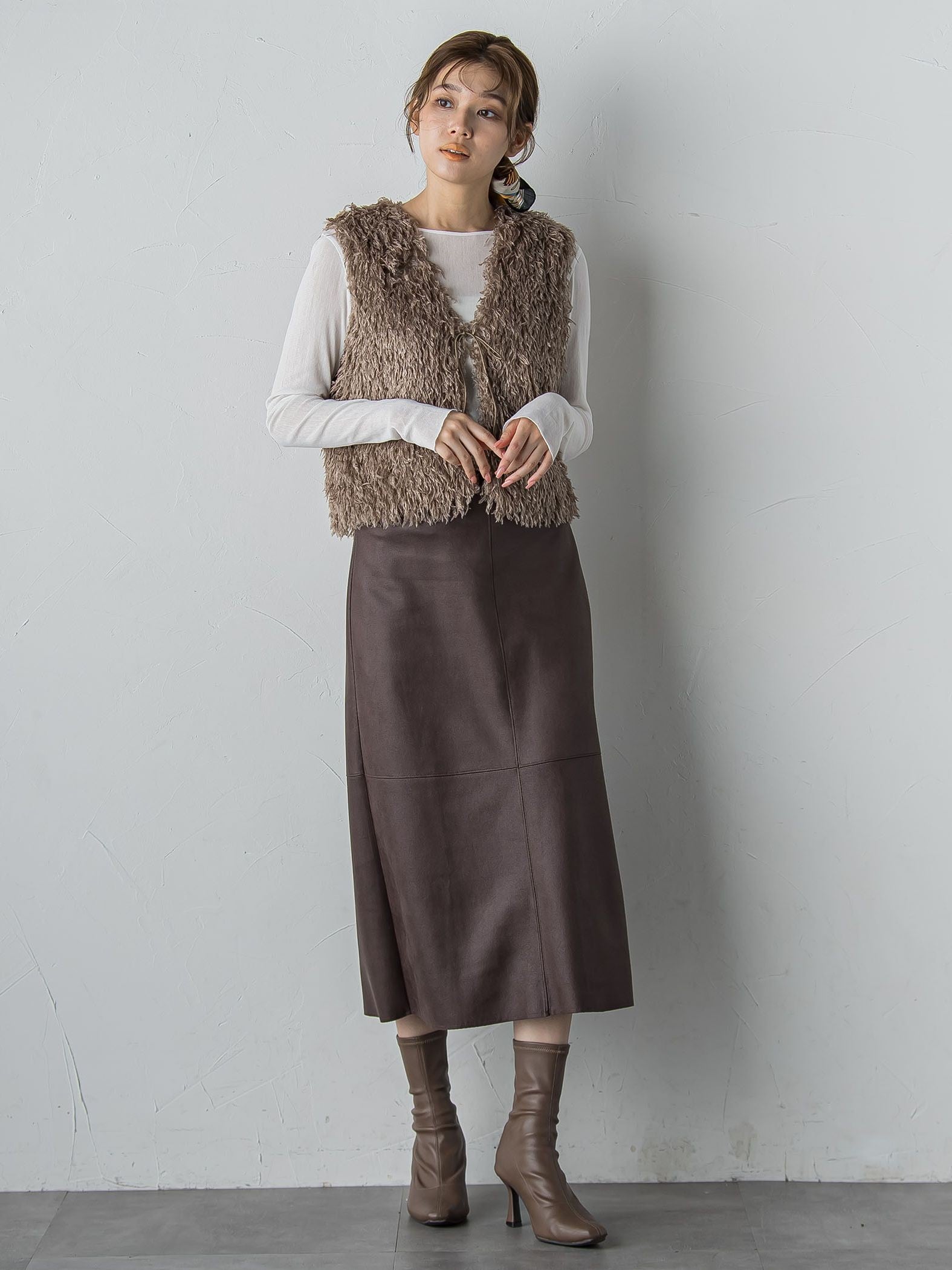 コットンサラチュールカットソー≪手洗い可能≫