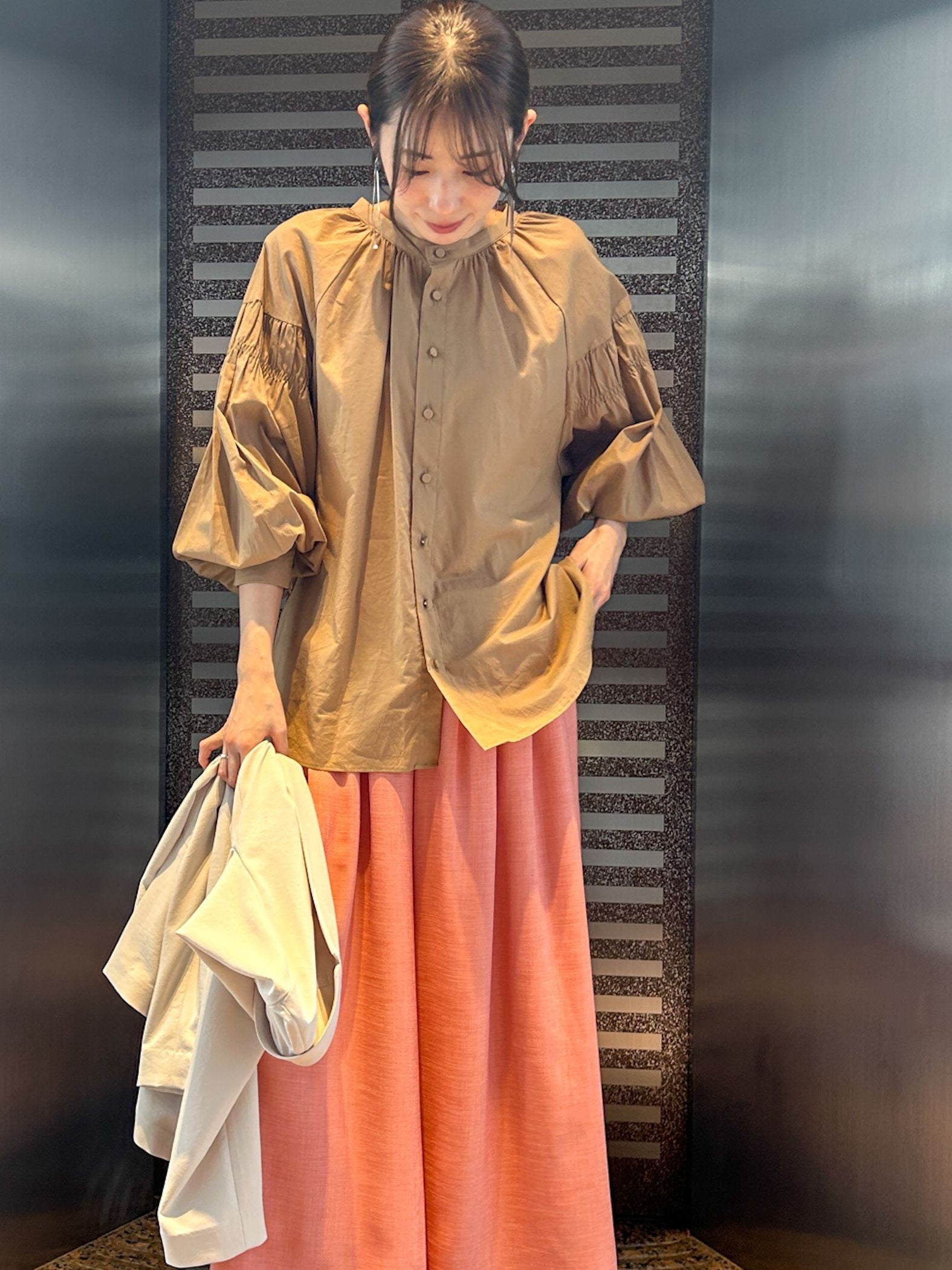 【WEB限定】コットンボイルブラウス≪手洗い可能≫