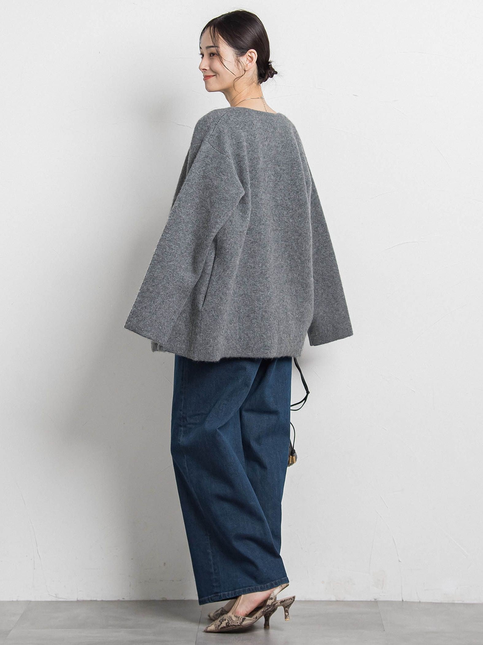 【WEB限定】365デニムパンツ ワイドシルエット≪洗える≫