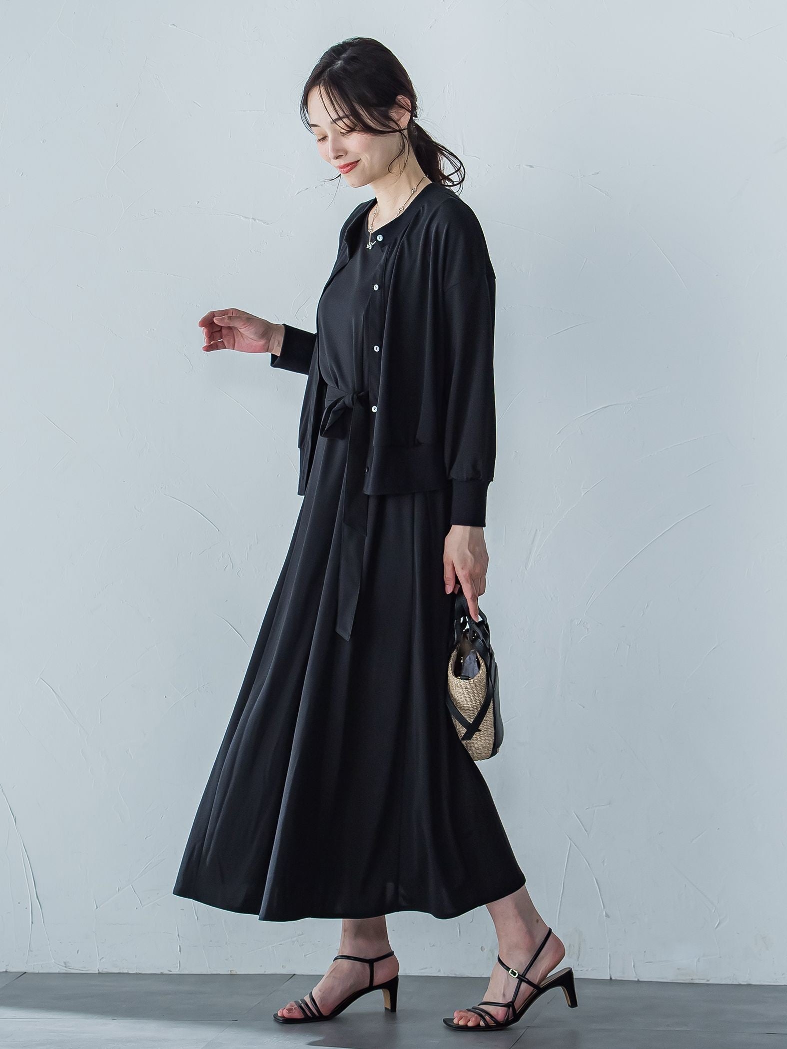 【WEB限定】ひやさらシワレスワンピース≪洗濯機で洗える≫