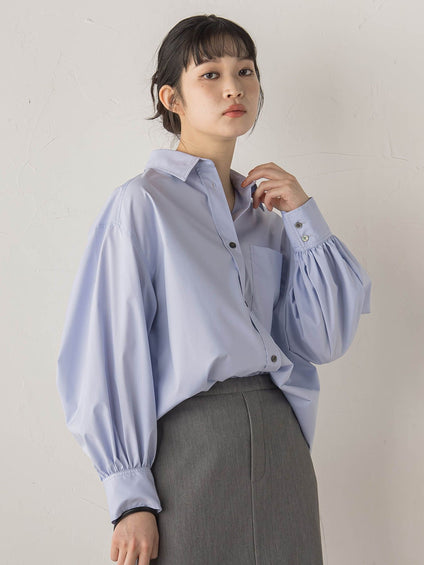 ボリュームスリーブシャツ≪洗濯機で洗える≫