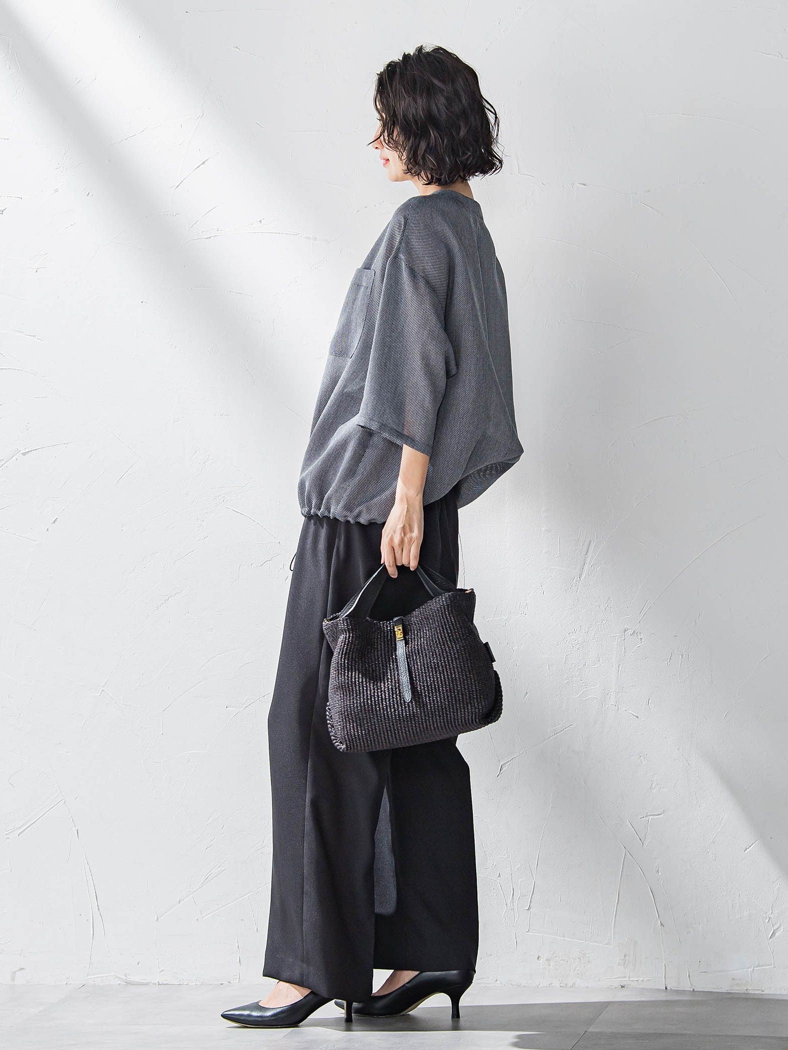 【WEB限定】タックワイドパンツ≪洗濯機で洗える≫