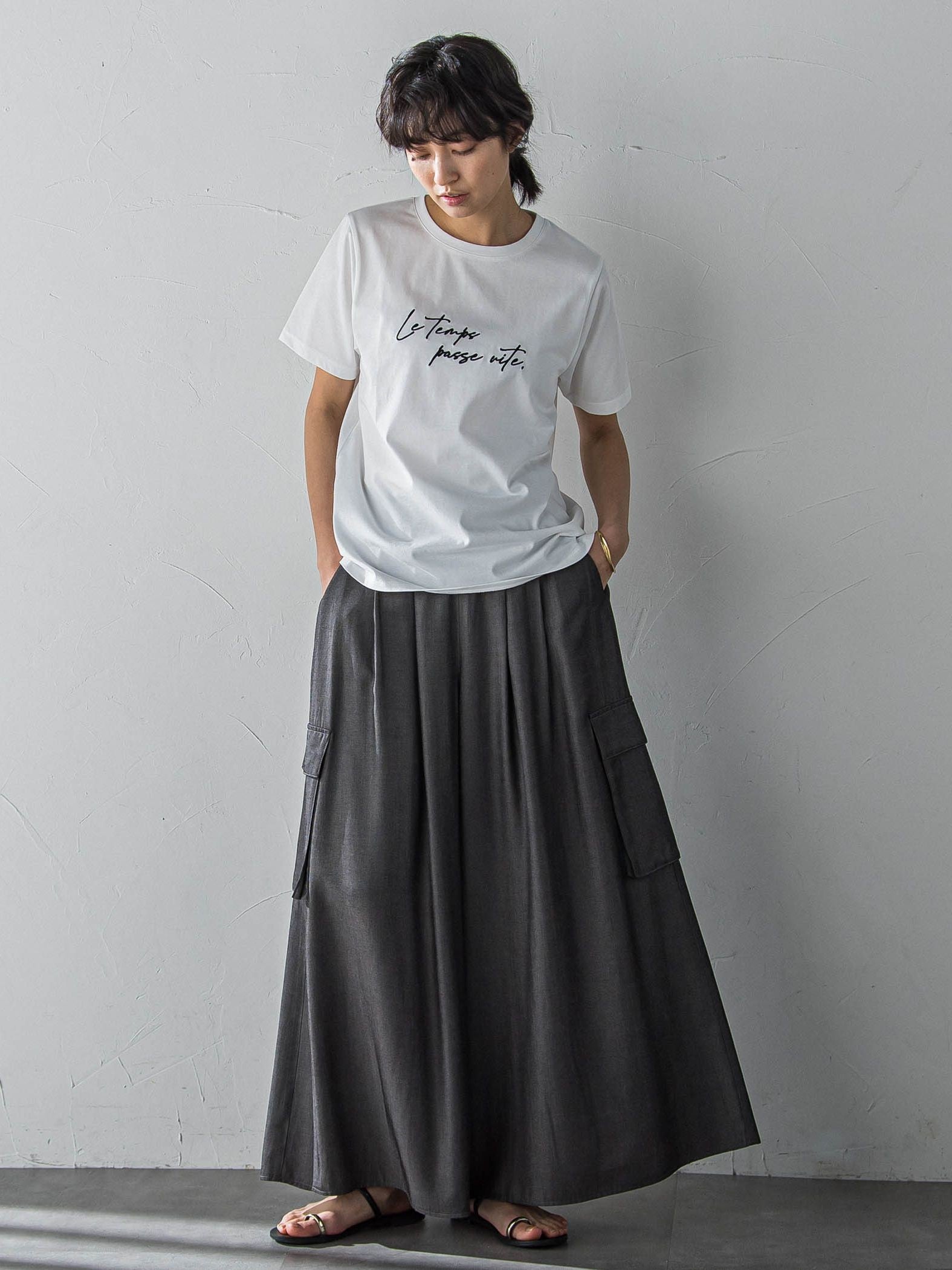 ハンドメッセージ刺繍ロゴTシャツ≪洗濯機で洗える≫