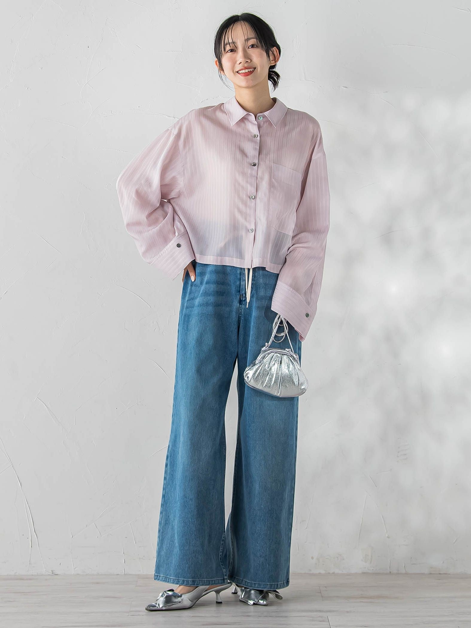 LYOCELL DOBBY STRIPEシャツ