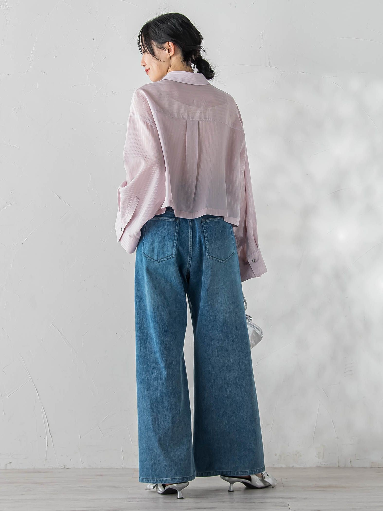 LYOCELL DOBBY STRIPEシャツ