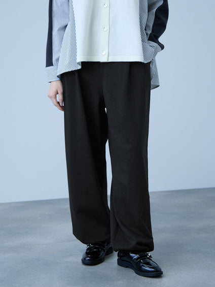 【着回し抜群】裏毛2タックパンツ