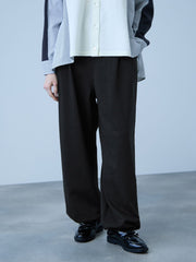 【着回し抜群】裏毛2タックパンツ