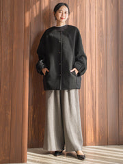 メランジブランケットコート