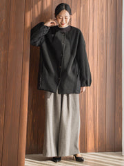 メランジブランケットコート