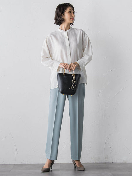 【大きいサイズ】【受注会限定】トリアセチノテーパードパンツ