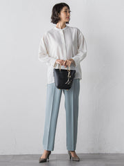 【大きいサイズ】【受注会限定】トリアセチノテーパードパンツ