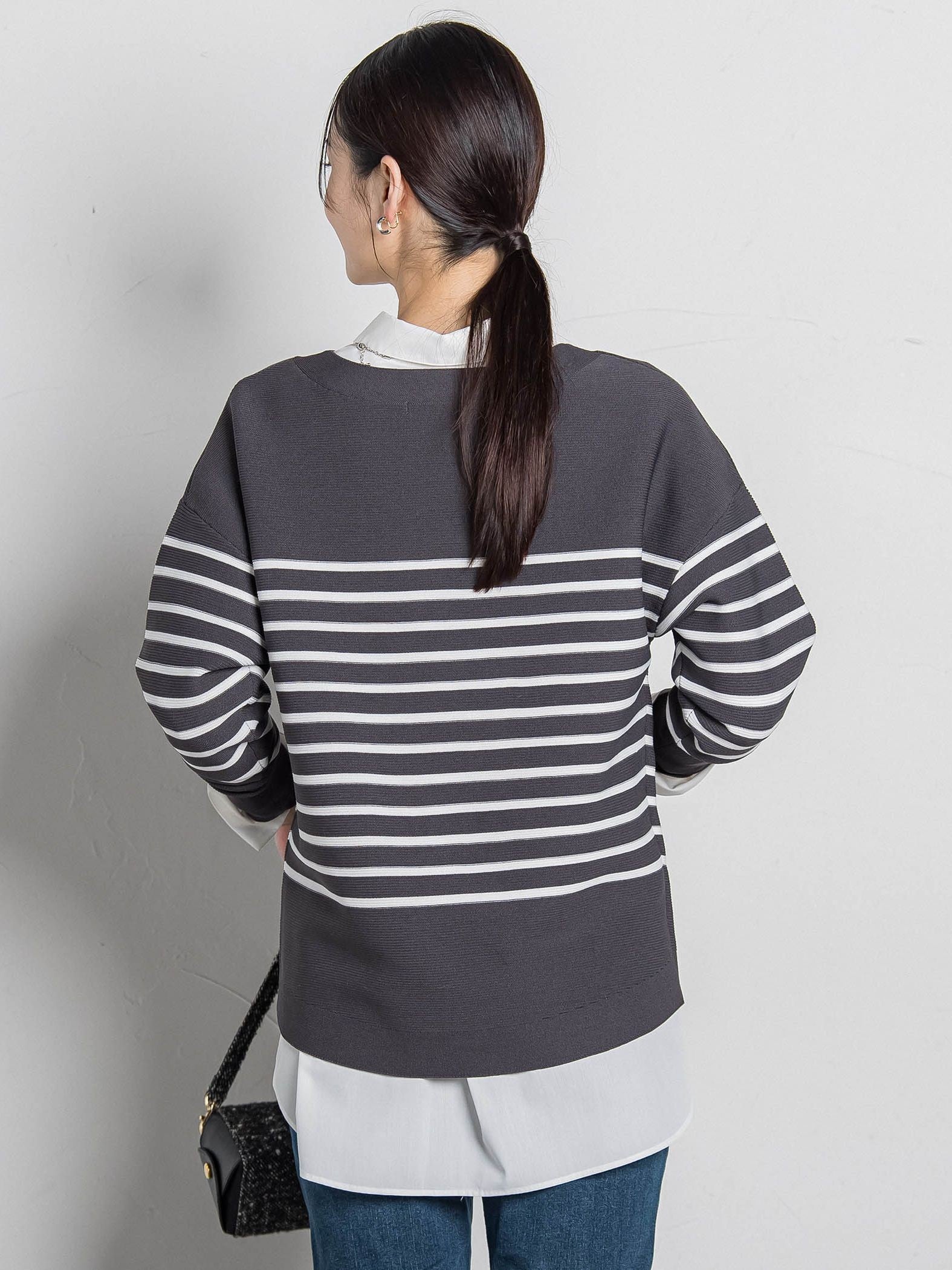 【WEB限定】ソデボタンガーターニット≪11号あり/洗える≫