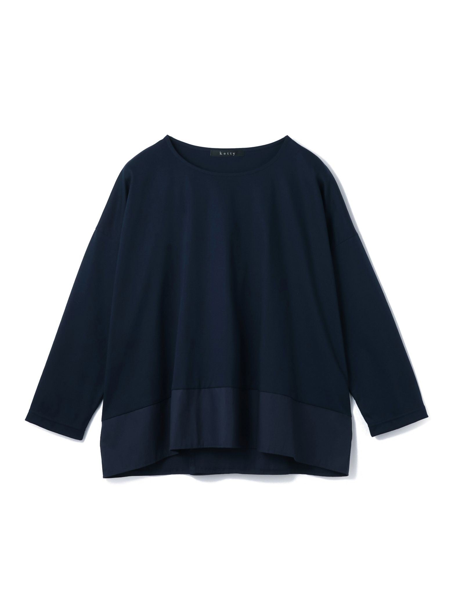 《予約》【機能するミニマル服】異素材プルオーバー 《接触冷感》