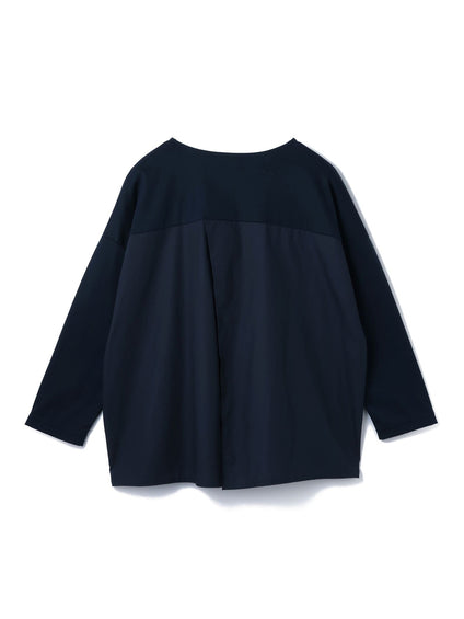 《予約》【機能するミニマル服】異素材プルオーバー 《接触冷感》