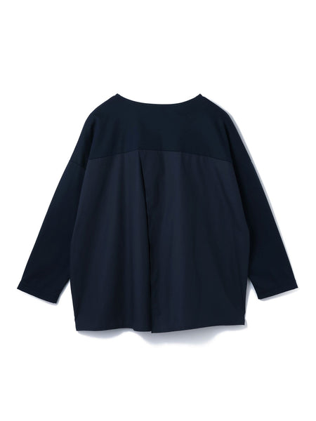 《予約》【機能するミニマル服】異素材プルオーバー 《接触冷感》