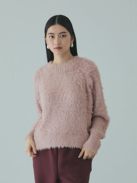 カーブヘムシャギーニットプルオーバー≪手洗い可能≫