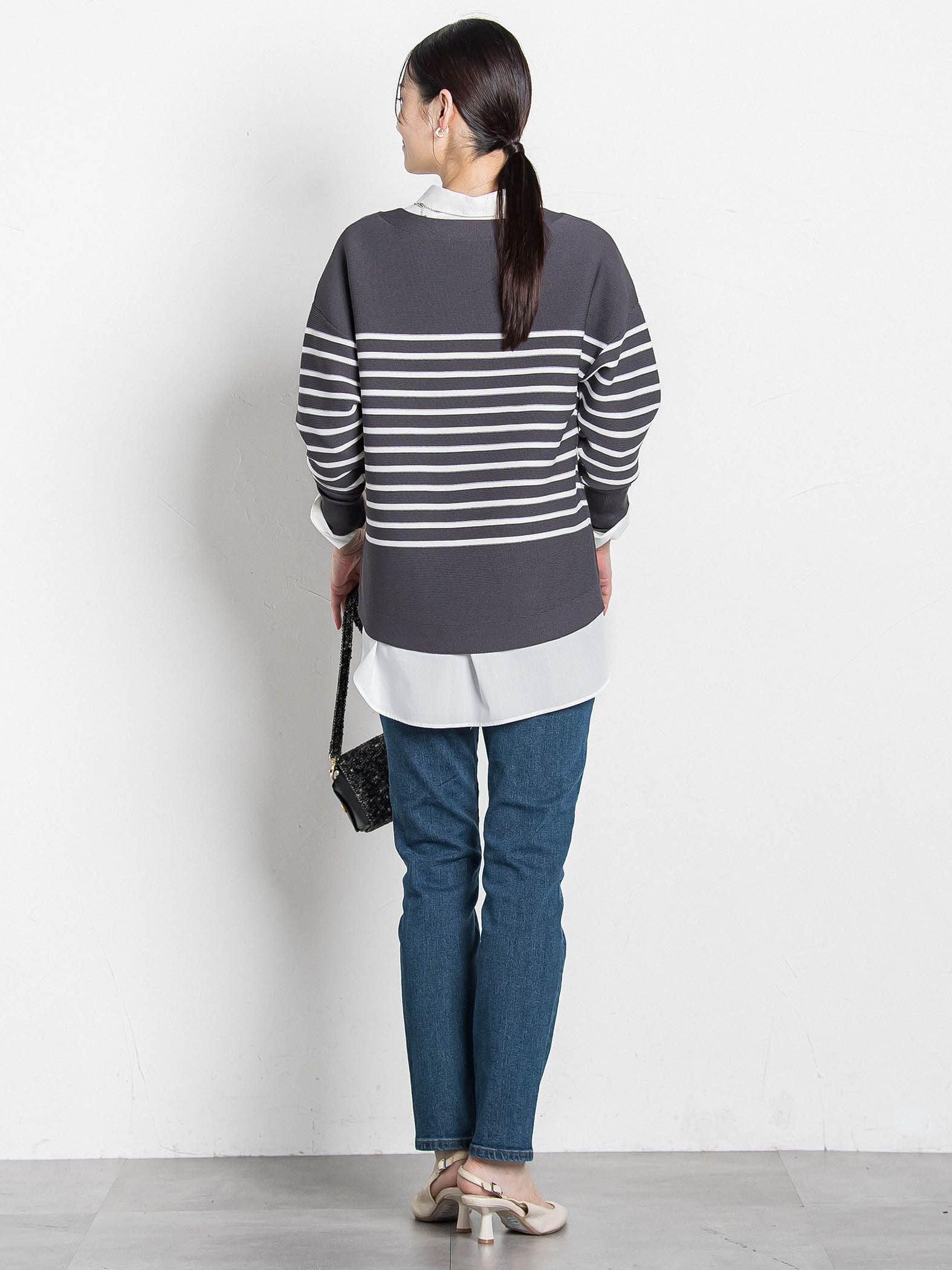 【WEB限定】ソデボタンガーターニット≪11号あり/洗える≫