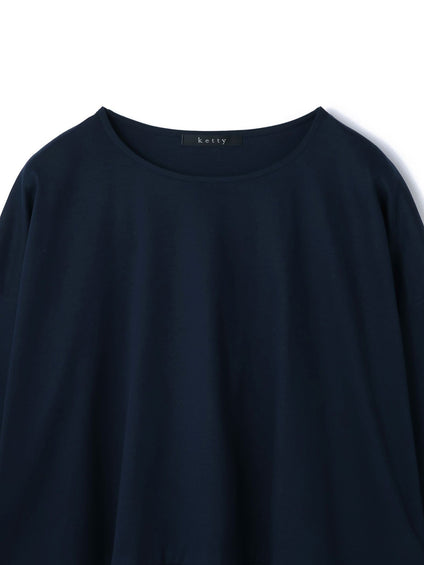 《予約》【機能するミニマル服】異素材プルオーバー 《接触冷感》