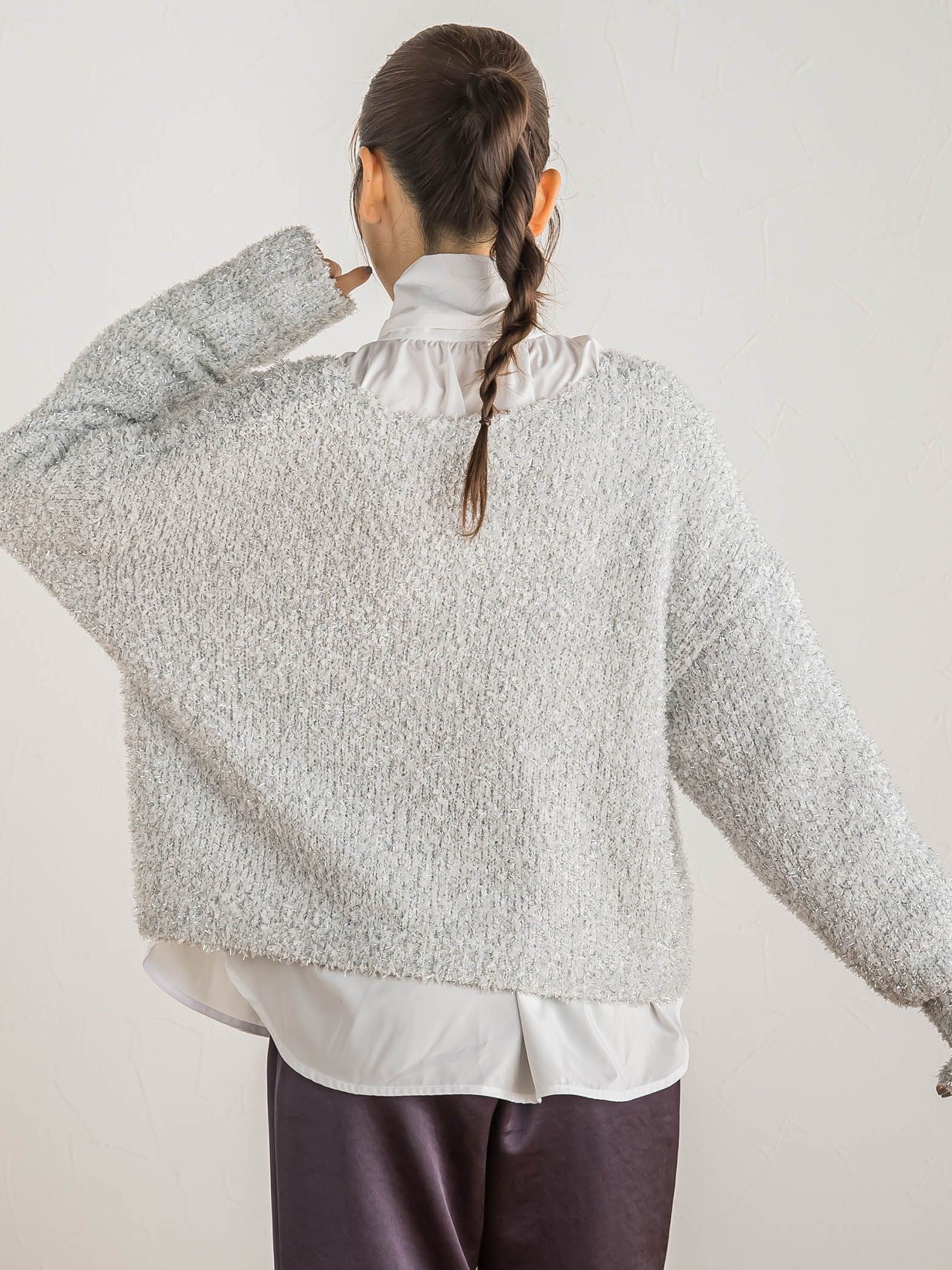 ラメミックスプルオーバー≪手洗い可能≫