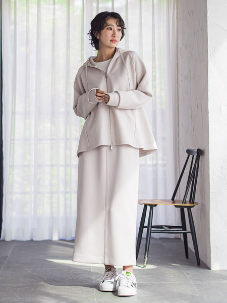 【大きいサイズ】ストレッチダンボールジップパーカー