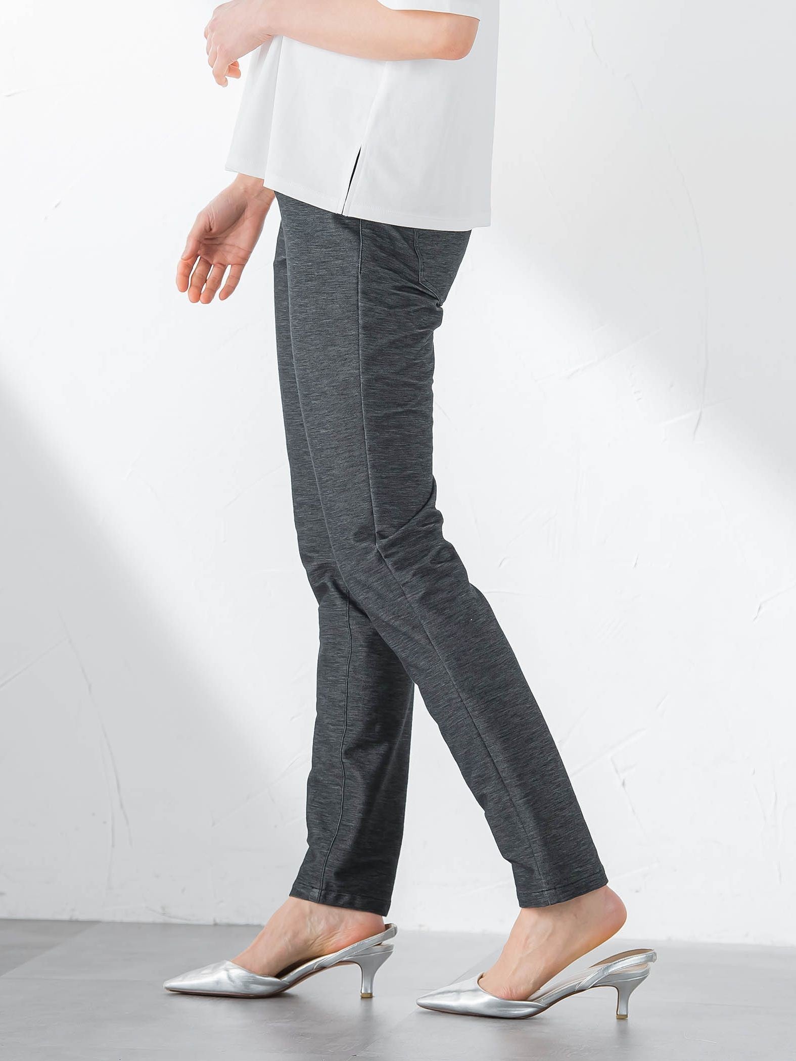 【WEB限定】名品デニムジャージライトパンツ≪ストレッチ/11号あり≫