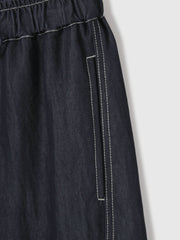 【シーズンレス】ナイロンツイルデニムイージーワイドパンツ