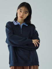 配色ポロスウェットプルオーバー≪セットアップ対応/手洗い可能≫