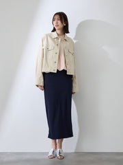 ミドルリブナロースカート≪洗濯機で洗える≫