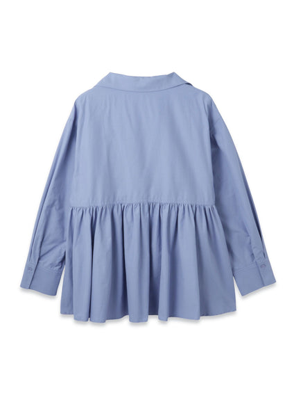 モイストブロードラッフルヘムブラウス