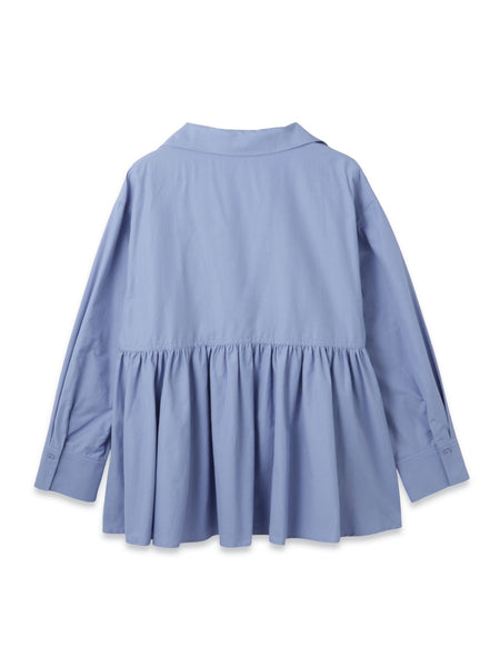 モイストブロードラッフルヘムブラウス