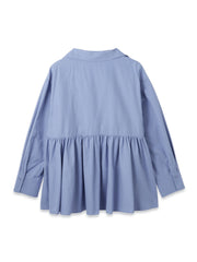 モイストブロードラッフルヘムブラウス