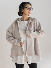 【大きいサイズ】ストレッチダンボールジップパーカー