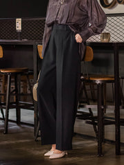 タックレスワイドチノパンツ≪洗濯機で洗える≫