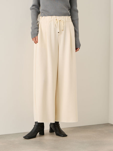 ベロアリボンダンボールセミワイドパンツ≪手洗い可能≫