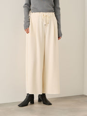 ベロアリボンダンボールセミワイドパンツ≪手洗い可能≫