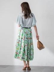 ラッフルスリーブブラウス