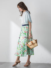 ラッフルスリーブブラウス