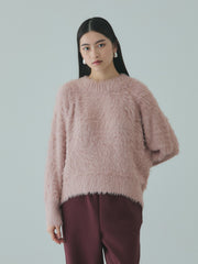 カーブヘムシャギーニットプルオーバー≪手洗い可能≫