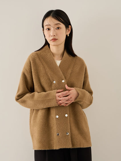 フェレットタッチWニットジャケット≪手洗い可能≫