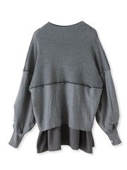 【WEB限定】”1枚でサマになる”とろみサテンふんわりニット