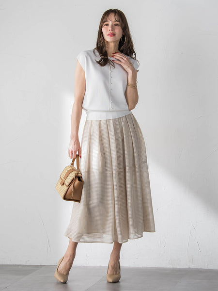 ラッセルレースチェックスカート