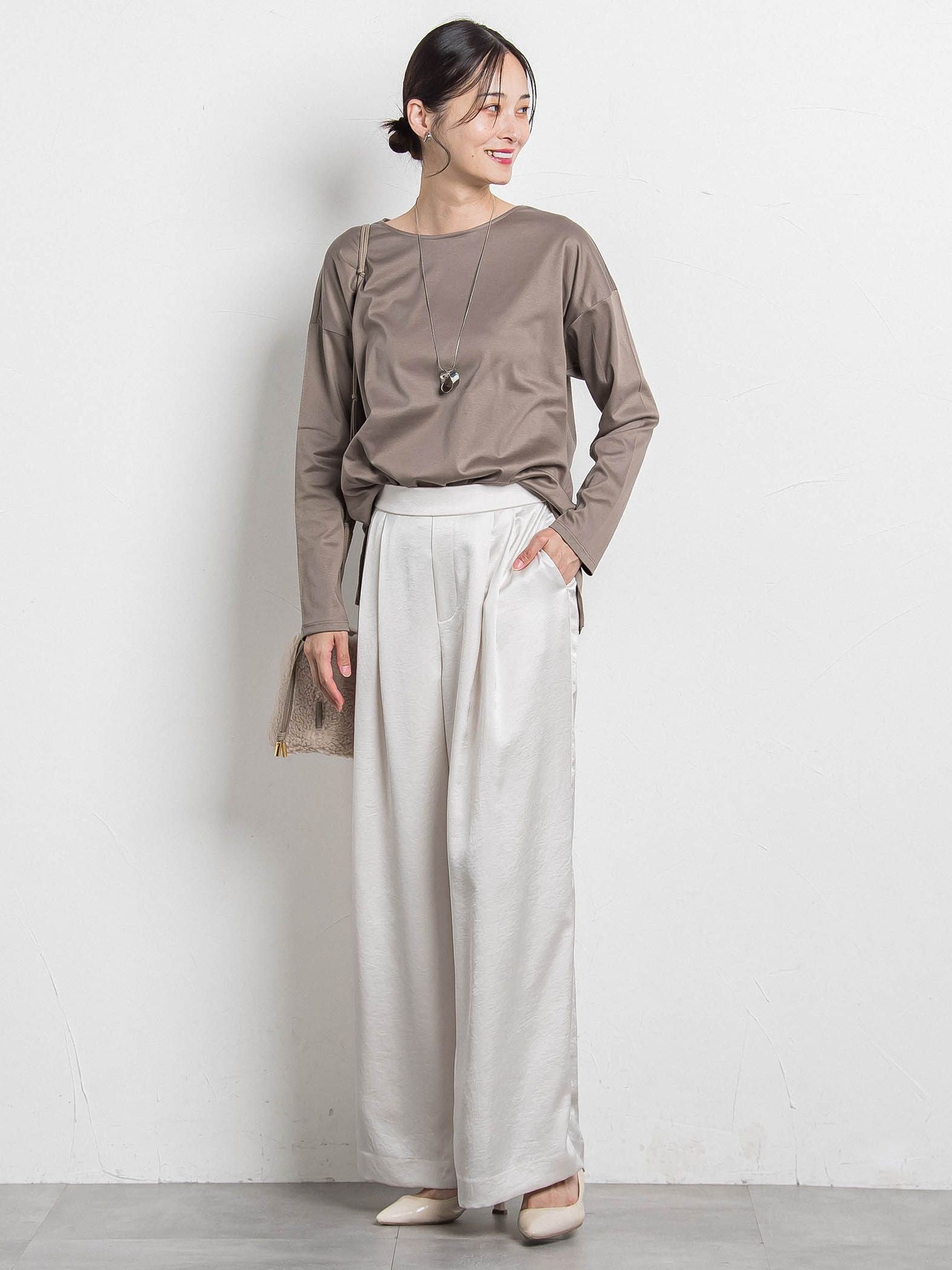 【WEB限定】汗じみ防止大人ロンT ≪3サイズ/洗える≫