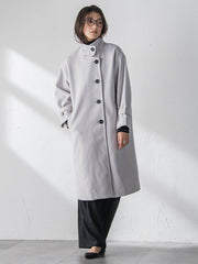 フェイクウールスタンドカラーコート